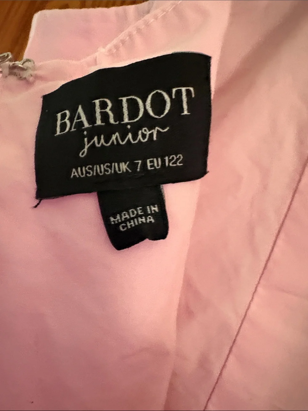 BARDOT Junior, Size 7, Girls Soft Pink Spaghetti-Strap Bubble Hem Dress